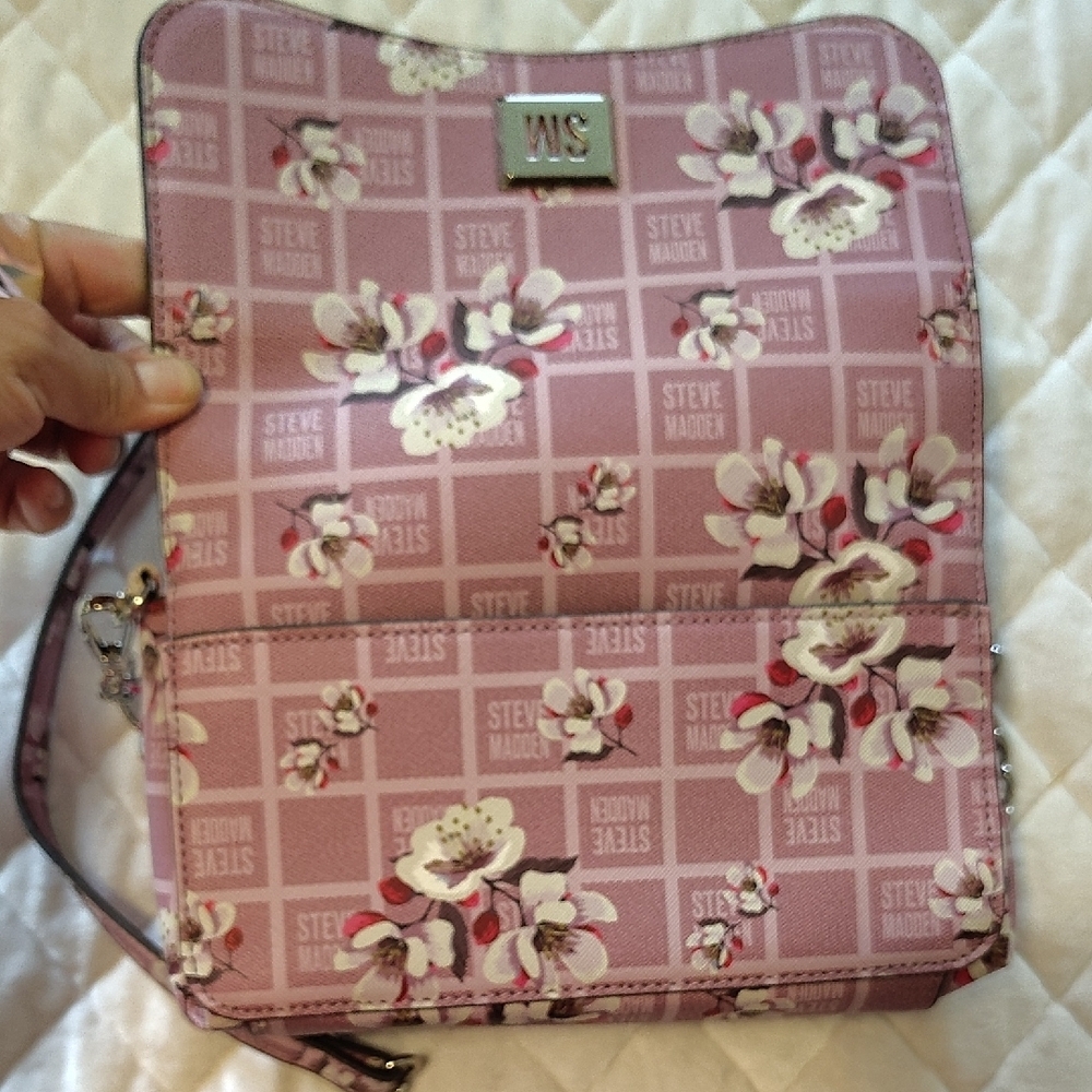 Steve Madden Pink Floral Women's Bag - Picture 5 of 15